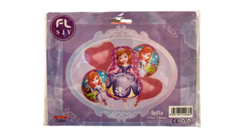 5 Piece Happy Birthday Cartoon Character Balloons – Large, Vibrant & Fun