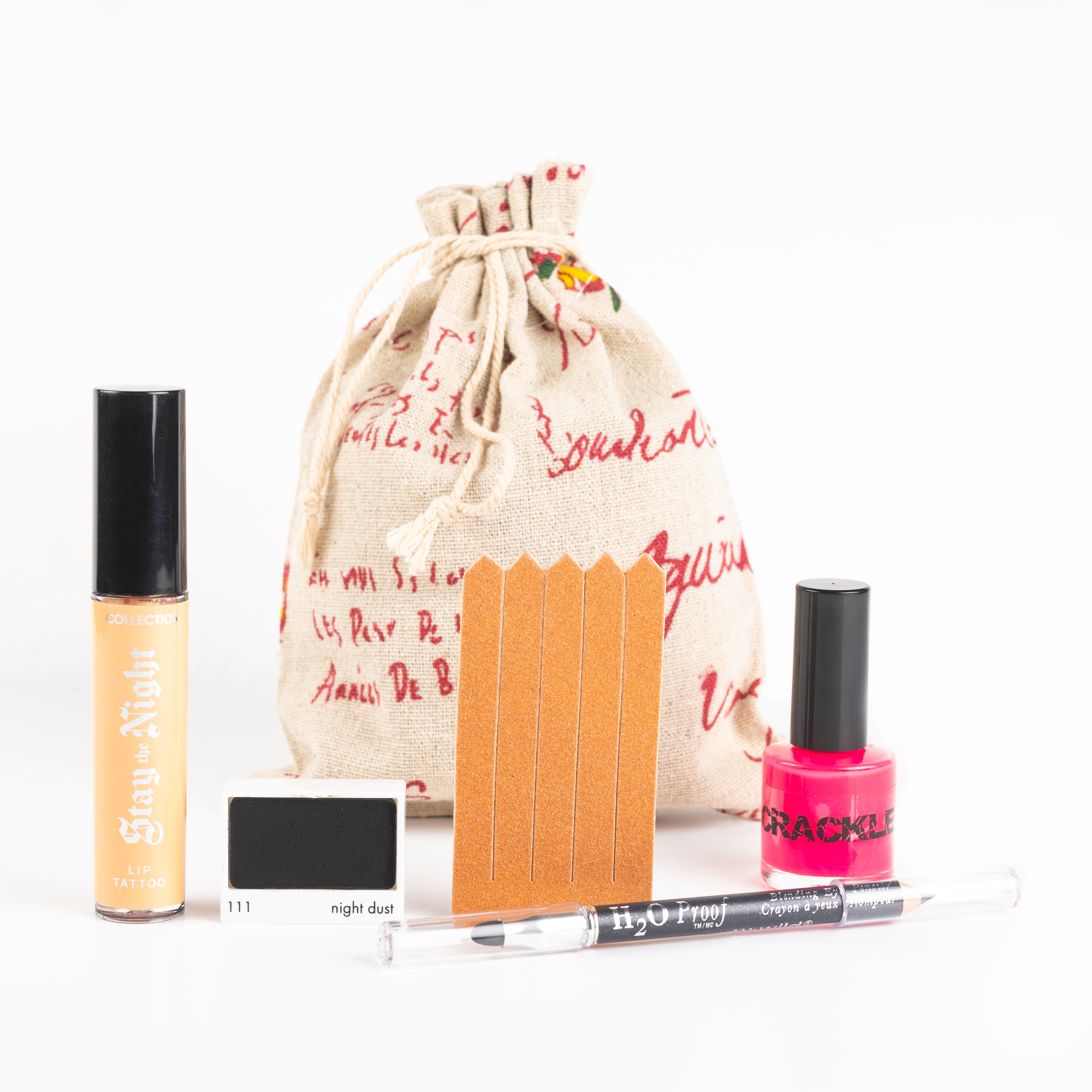 Glamza 5pc Lucky Dip Hessian Beauty Bag