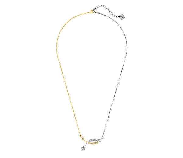 Diamond Style London - Shooting Star Necklace in Gold & Rhodium Plating (Item code: Shootingstarneck)