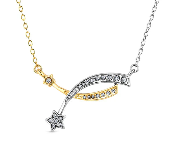 Diamond Style London - Shooting Star Necklace in Gold & Rhodium Plating (Item code: Shootingstarneck)