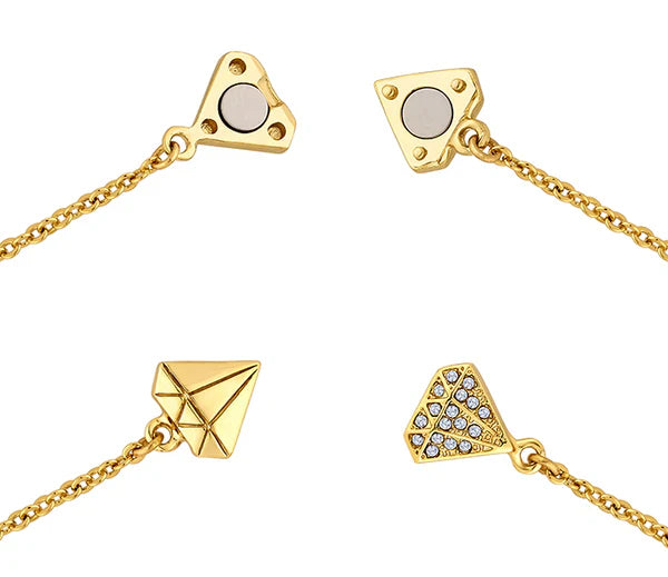 Diamond Style London - Stacker bra crystal gold bracelet