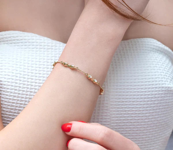 Diamond Style London - Stacker bra crystal gold bracelet