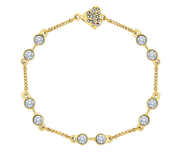 Diamond Style London - Stacker bra crystal gold bracelet