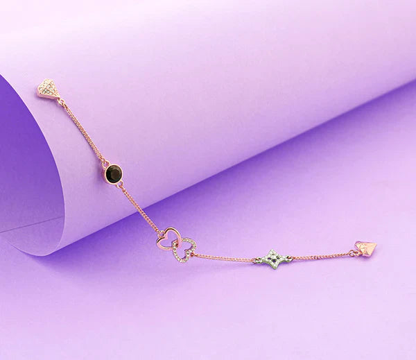 Diamond Style London - Stacker Magnetic Bracelet with Heart Charm (Item code: Stackerbraheart)