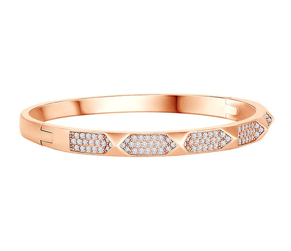 Diamond Style London - Stud Bangle in Rose Gold Plating