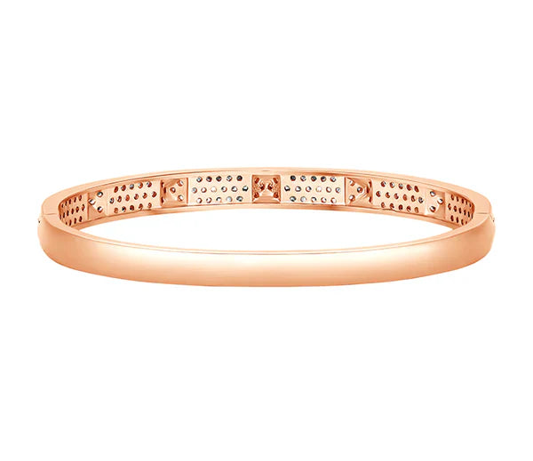 Diamond Style London - Stud Bangle in Rose Gold Plating