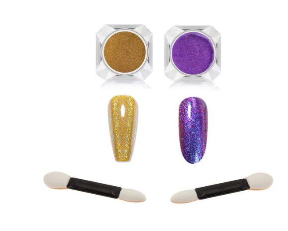 Ultra Vibrant Peacock Powder Nail Dust