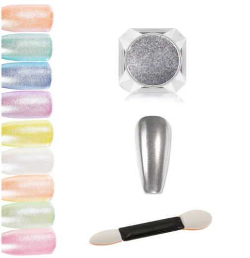 Ultra Vibrant Peacock Powder Nail Dust