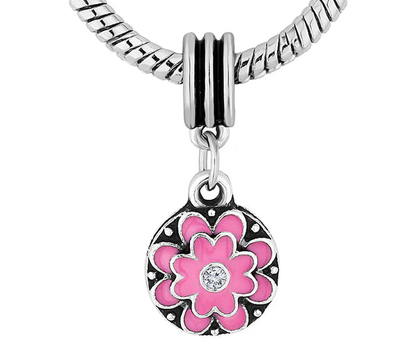 Diamond Style London - Treasure Bracelet in Floral Pink (Item code: Treasurebrafloral)