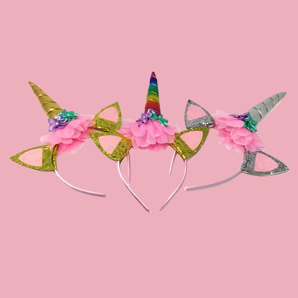 Children’s Unicorn Headbands – Cute & Comfortable - Ideal For Birthdays, Fancy Dress, Play Time!
