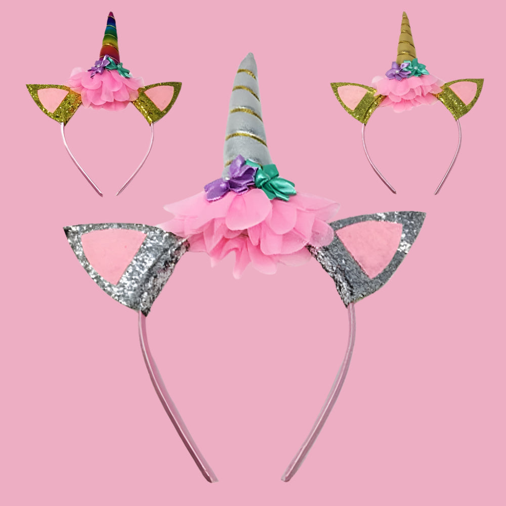 Children’s Unicorn Headbands – Cute & Comfortable - Ideal For Birthdays, Fancy Dress, Play Time!