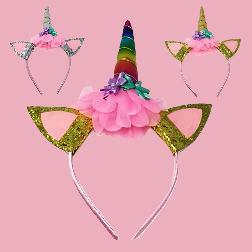 Children’s Unicorn Headbands – Cute & Comfortable - Ideal For Birthdays, Fancy Dress, Play Time!