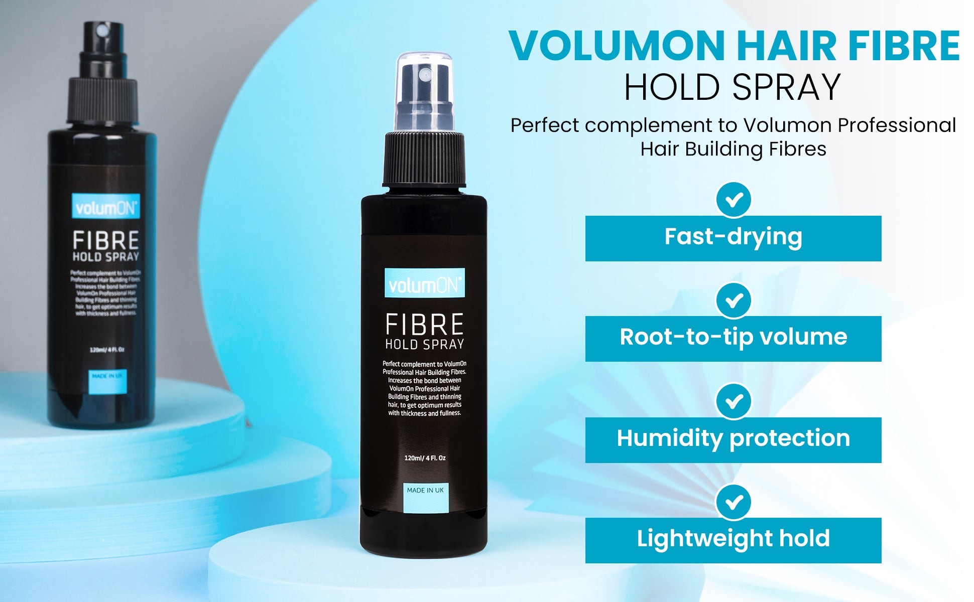 Volumon Fibre Hold Spray For Hair Loss Fibres - 120ml