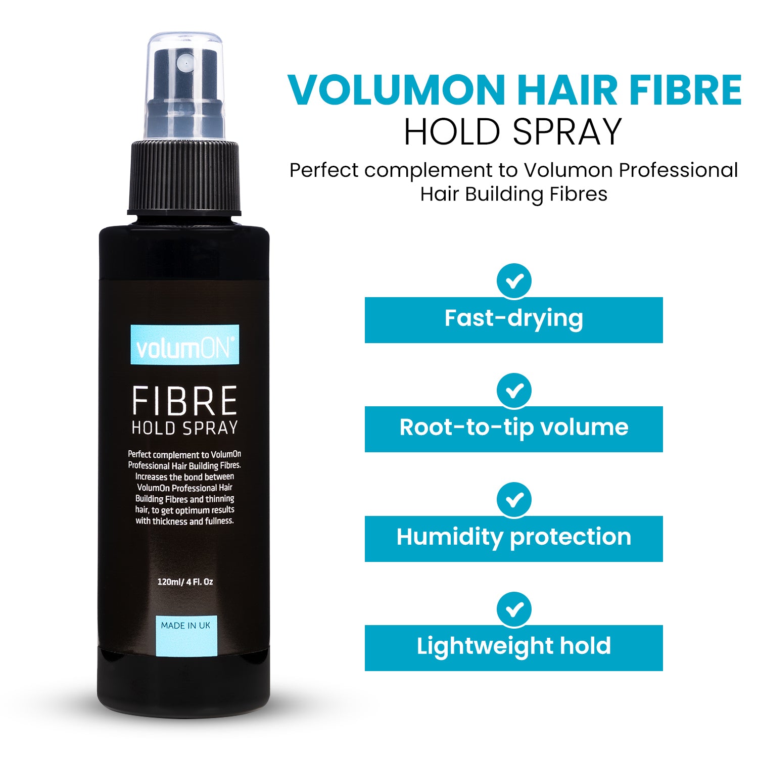 Volumon Fibre Hold Spray For Hair Loss Fibres - 120ml