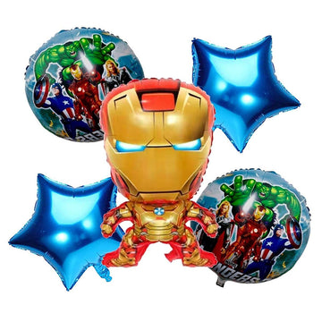 5 Piece Happy Birthday Cartoon Character Balloons – Large, Vibrant & Fun