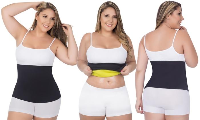 Women’s Hot Abs Waist Slimmer Plus-Size Belt – Heat-Tech Fitness & Core Support