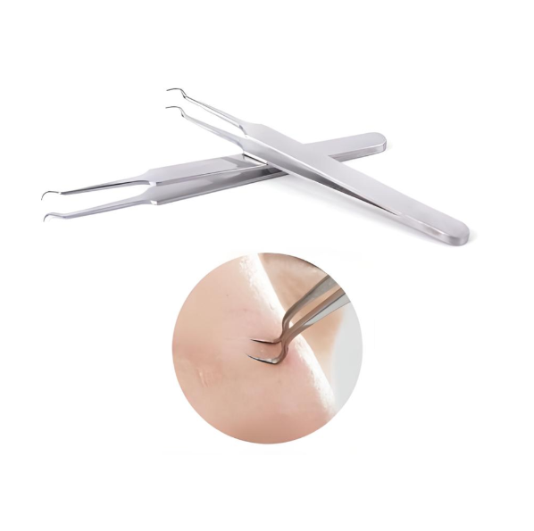 Glamza Curved Blackhead Removal Claw Tweezer – Professional Precision for Clearer Skin