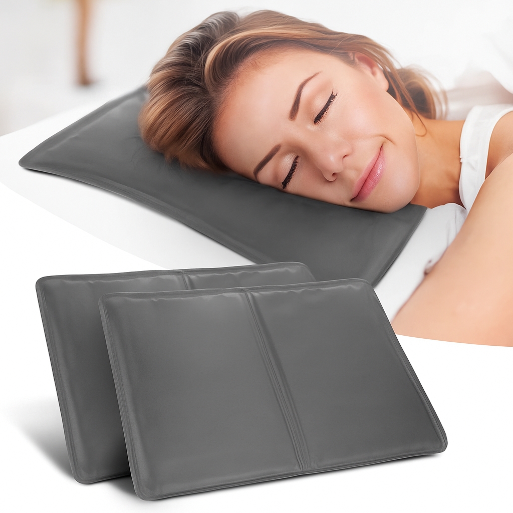 Generise Cooling Gel Pillow - 40cm x 30cm- Grey TWIN PACK