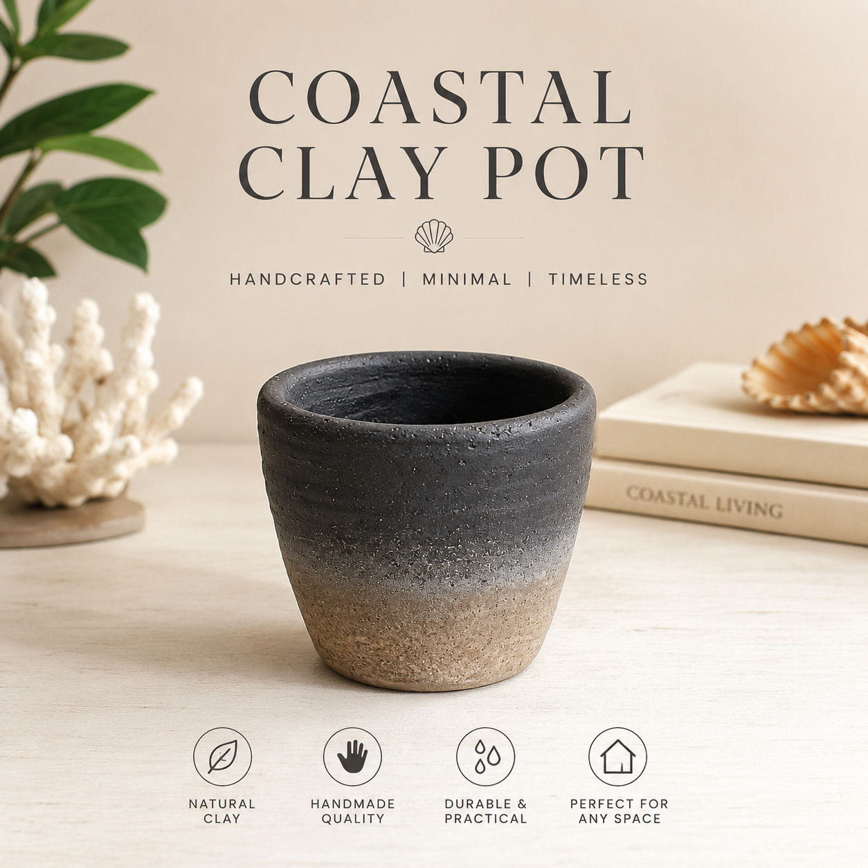 Generise Coastal Clay Pot