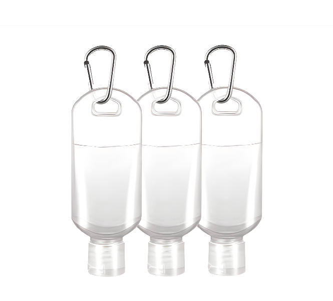 Generise 50ml Empty Bottle and Flip Lid Keyring With Hook