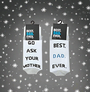 Generise Christmas Stocking Filler BEST DAD EVER SOCKS - BEST DAD EVER / GET DAD A BEER