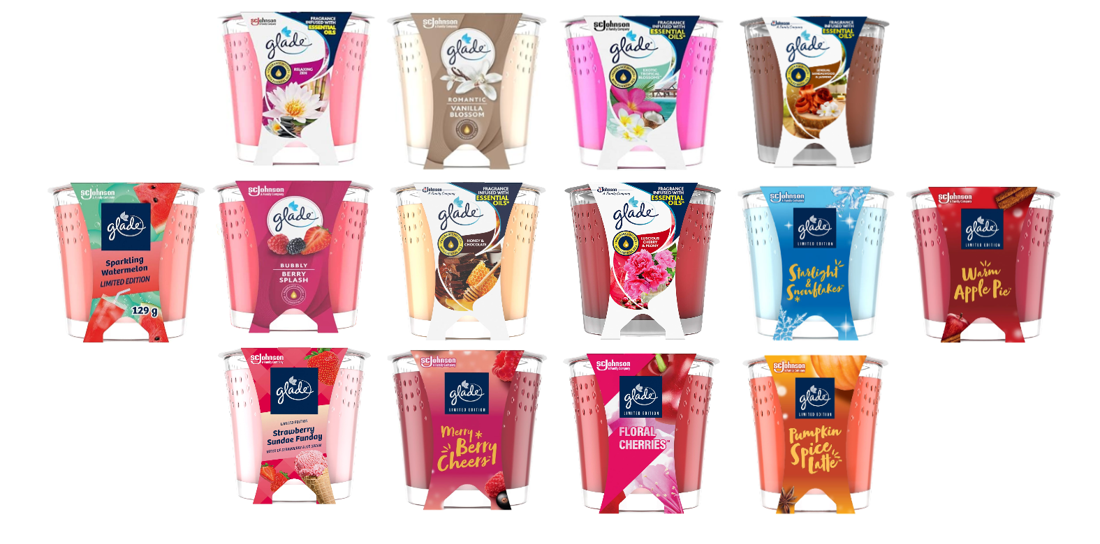 Glade Scented Candles (129g & 224g)