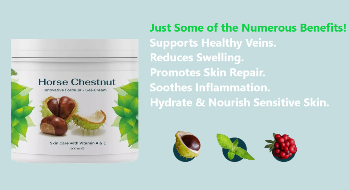 Generise Horse Chesnut Cream Gel 500ml For Spider Veins + Varicose Veins