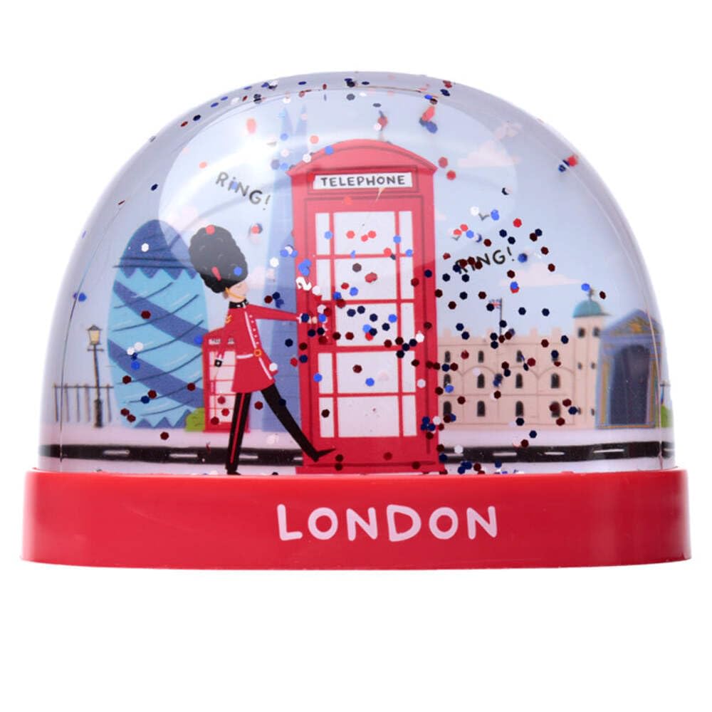 Puckator Wb22 London Icons Red Telephone Box Large Glitter Snow Storm