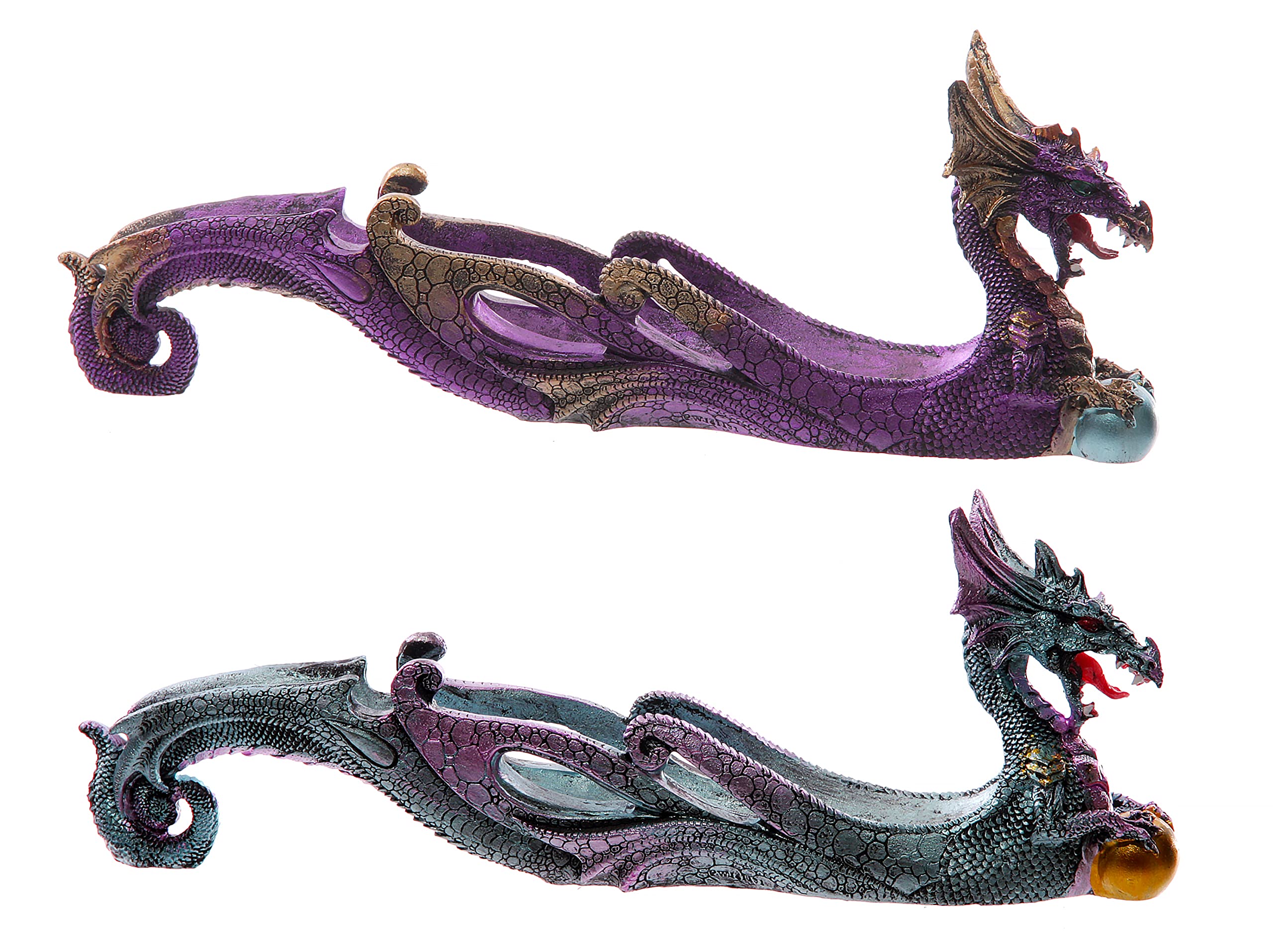 Puckator Dark Legend Dragon Incense Holder Zen Meditation Gifts Incense Holders For Sticks Spiritual Gifts Incense Burner Dragon Gifts For Men And Women Ashcatcher Resin
