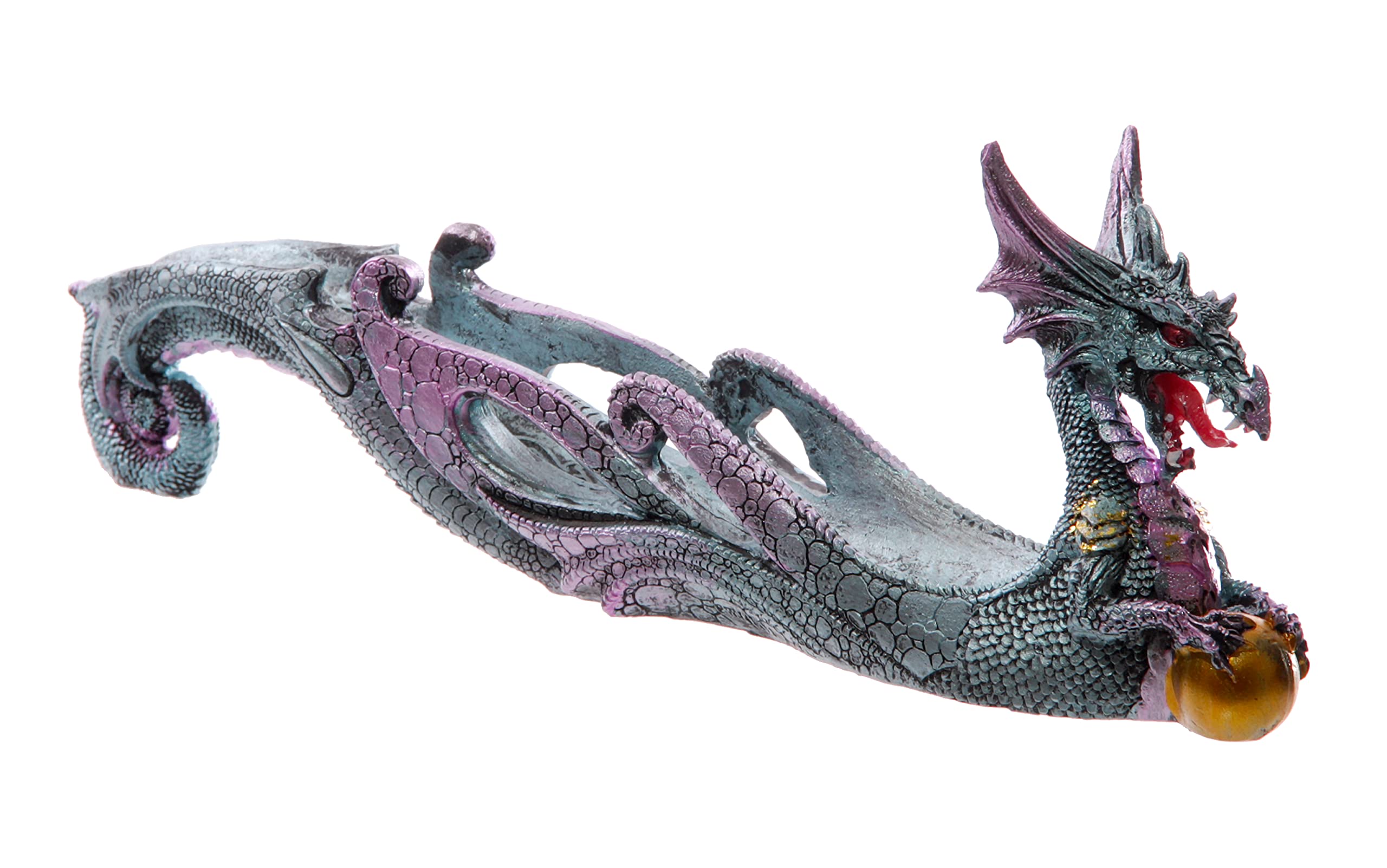 Puckator Dark Legend Dragon Incense Holder Zen Meditation Gifts Incense Holders For Sticks Spiritual Gifts Incense Burner Dragon Gifts For Men And Women Ashcatcher Resin