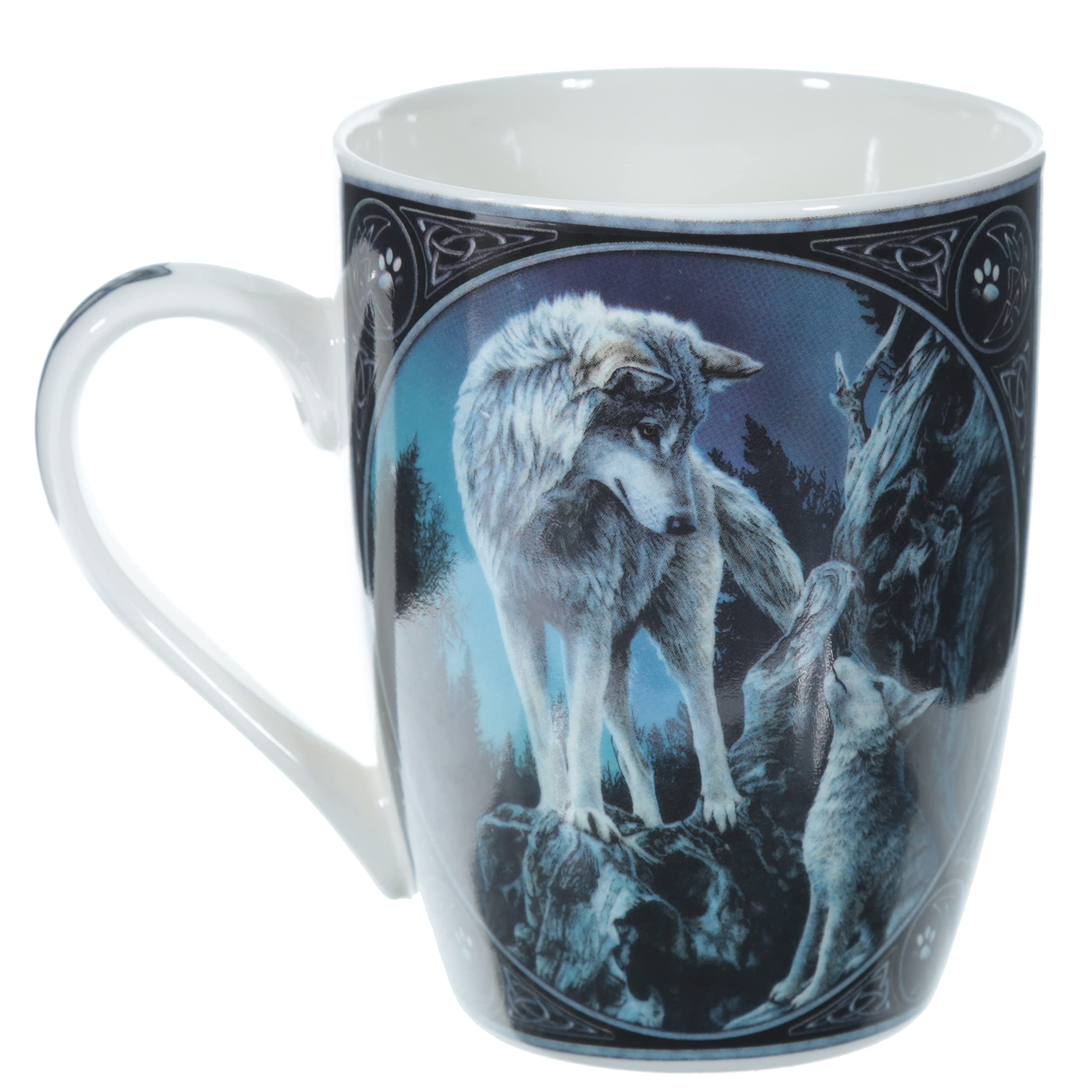 Puckator Lisa Parker Guidance Wolf Design Porcelain Mug Funny Home Accessories Cute Gifts For Girlfriend Large Mugs For Men Women Hot Drinks Cute Cups Presents Secret Santa Gift Cup Set