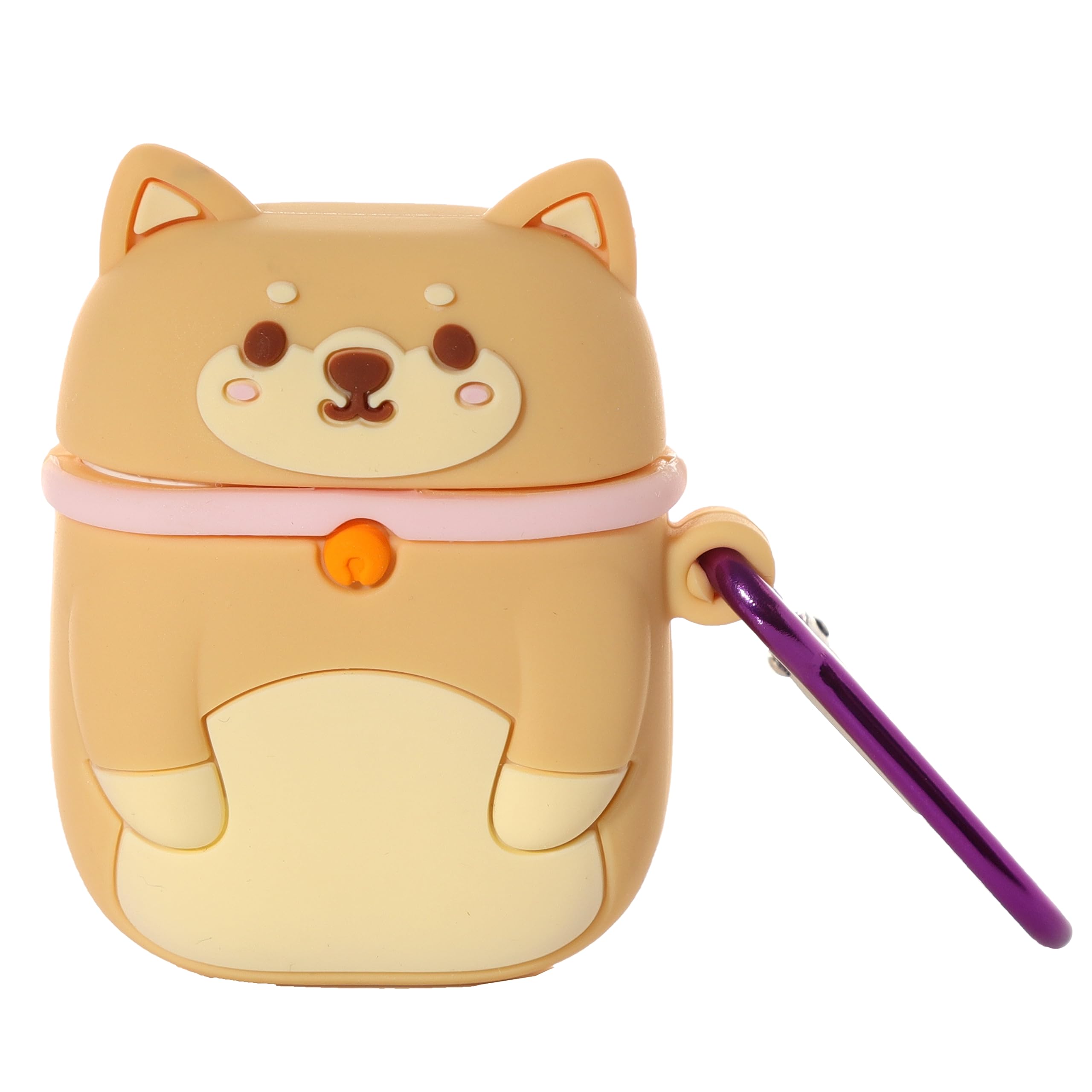 Puckator Shiba Inu Dog Wireless Earphone Silicone Case Cover Earbuds Case Not Included Earplug Case Wireless Headphone Cover Small Pouch Funny Cute Silicon Earphone Case