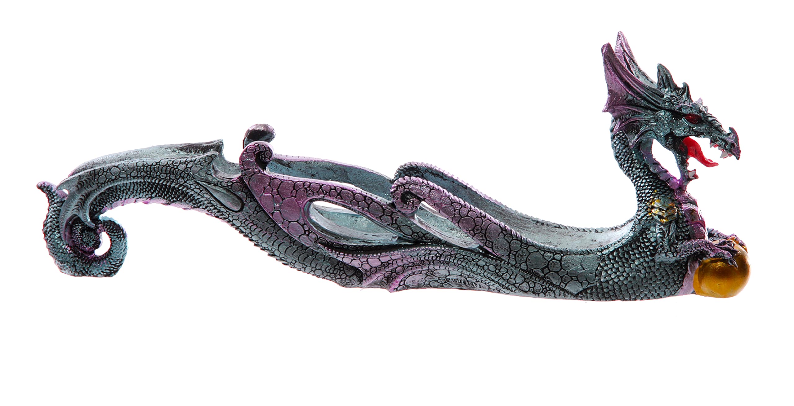 Puckator Dark Legend Dragon Incense Holder Zen Meditation Gifts Incense Holders For Sticks Spiritual Gifts Incense Burner Dragon Gifts For Men And Women Ashcatcher Resin