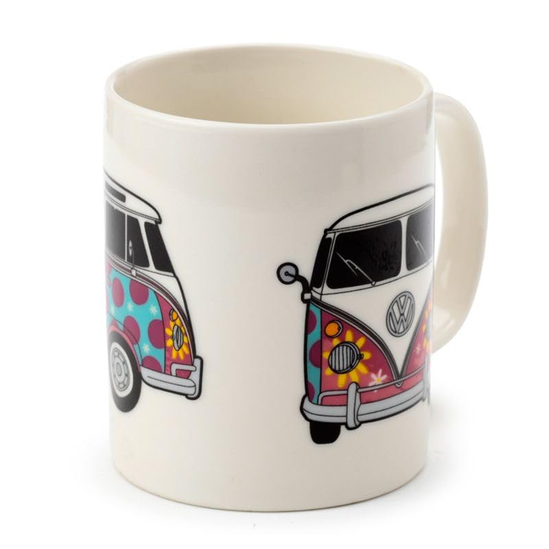 Puckator Volkswagen Vw T1 Camper Bus Summer Love Porcelain Tea Coffee Mug Funny Home Accessories Cute Gifts For Girlfriend Large Mugs For Men Women Hot Drinks Cups Presents Secret Santa Gift