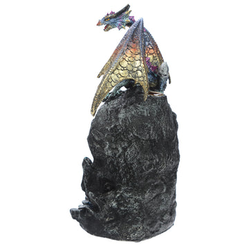 Puckator Led Ice Dragon Dark Legends Resin Backflow Waterfall Incense Holder Home Aromatherapy Ornament Decor 6 Free Backflow Cones Height 28Cm Width 155Cm Depth 13Cm Multi