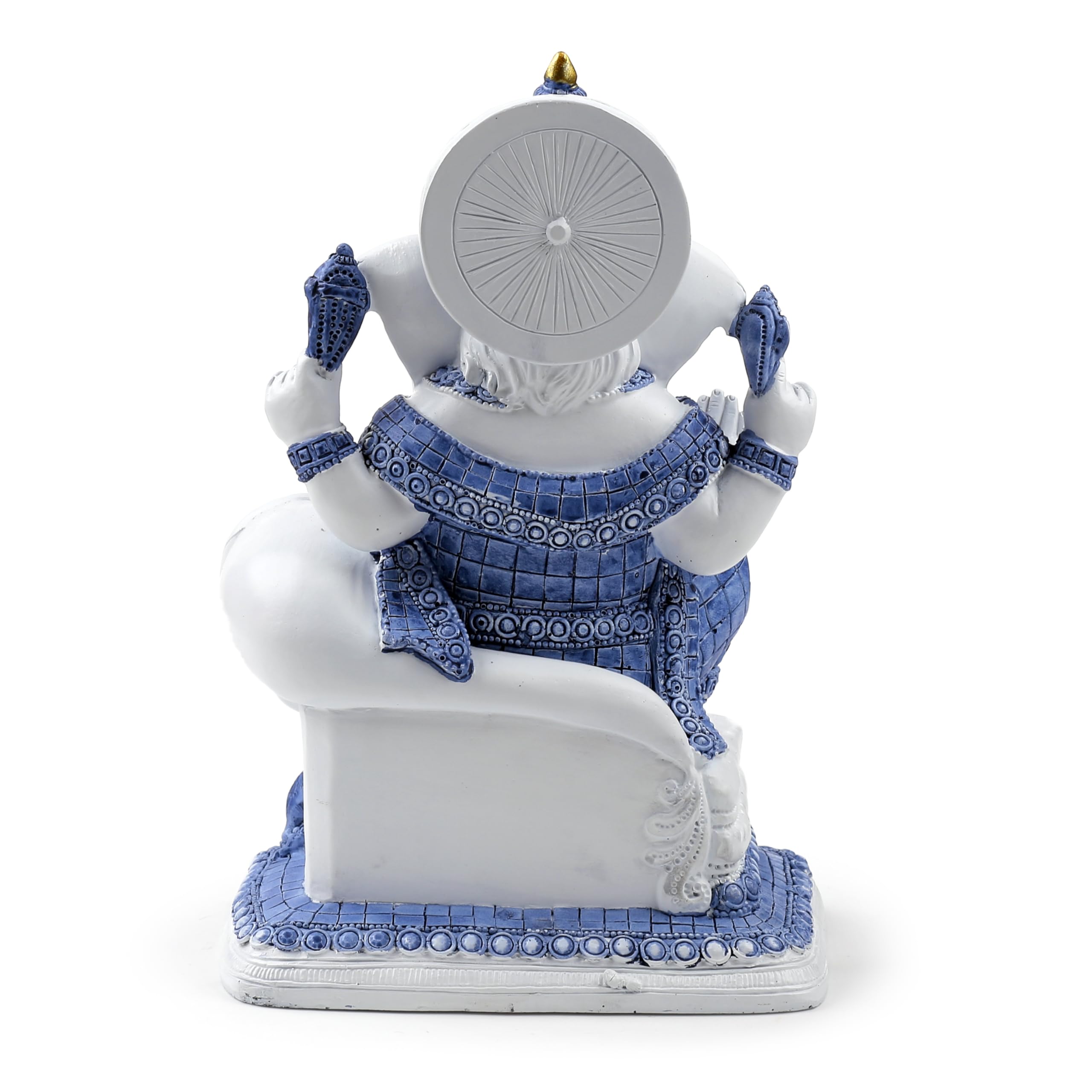 Puckator White Blue Ganesh Meditation Ganesh Ganesha Idol Statue Statues For Home Decor Ganapati Ganpati Indian Decoration Decorations Home Hindu Gift Gifts Items For Women