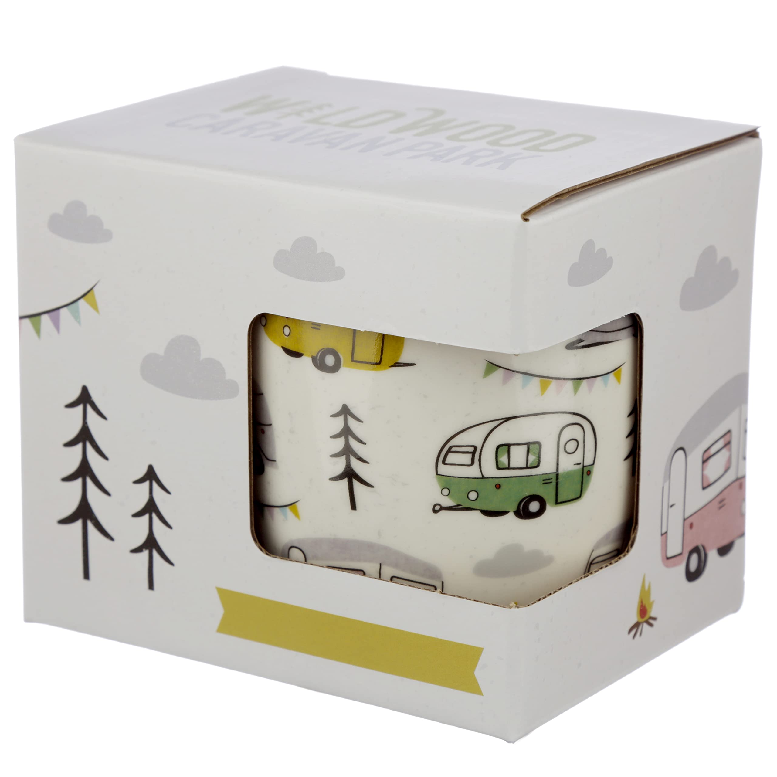 Puckator Wildwood Caravan Porcelain Tea Coffee Mug Funny Home Accessories Cute Gifts For Girlfriend Large Mugs For Men Women Hot Drinks Cute Cups Presents Secret Santa Gift Cup Set