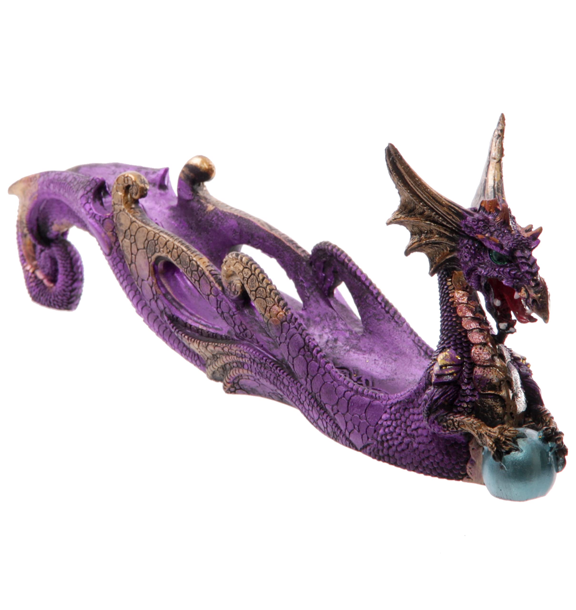 Puckator Dark Legend Dragon Incense Holder Zen Meditation Gifts Incense Holders For Sticks Spiritual Gifts Incense Burner Dragon Gifts For Men And Women Ashcatcher Resin