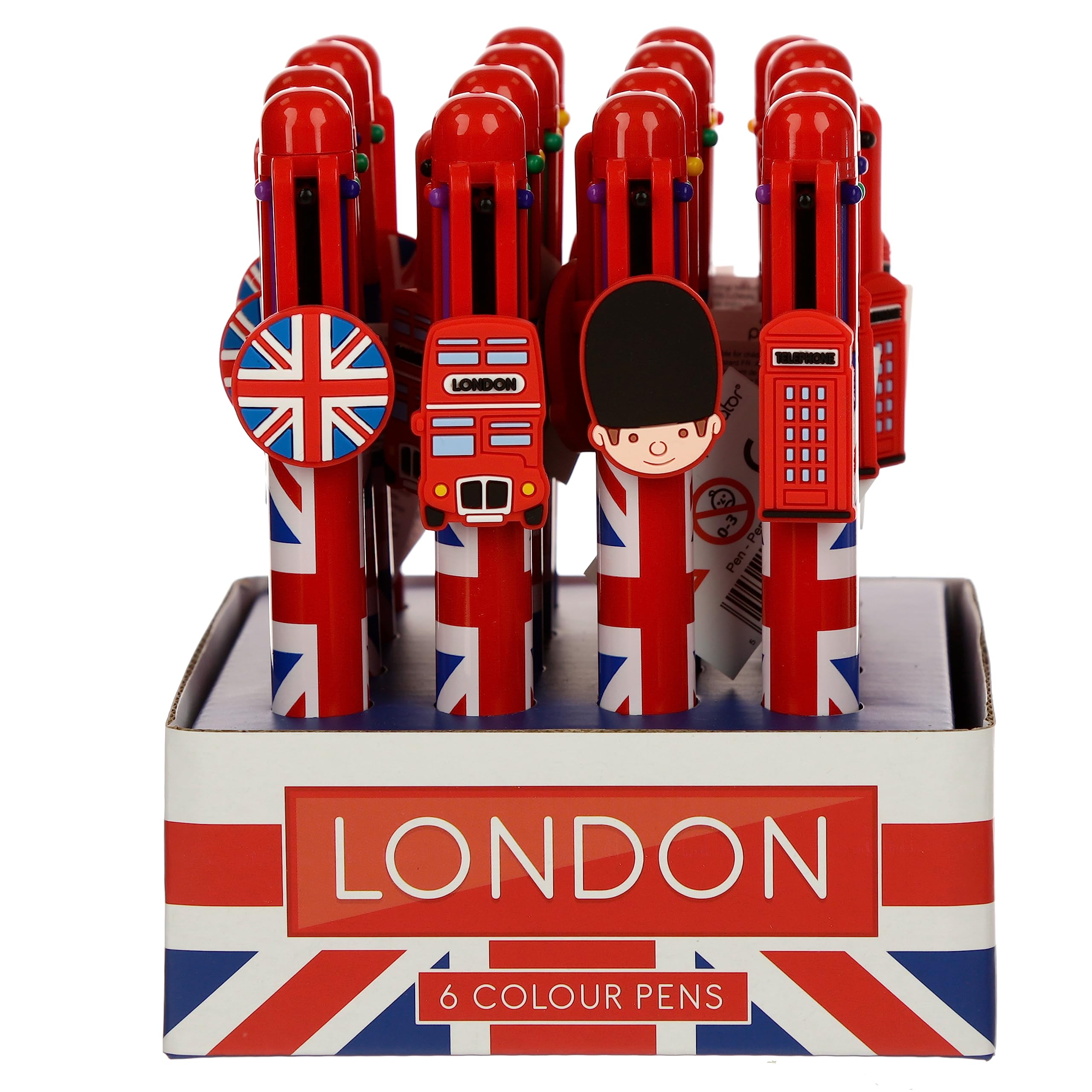 Puckator Union Jack Multi Colour Pen 6 Colours