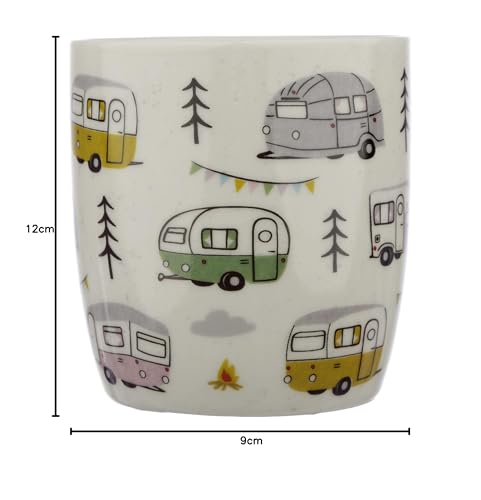 Puckator Wildwood Caravan Porcelain Tea Coffee Mug Funny Home Accessories Cute Gifts For Girlfriend Large Mugs For Men Women Hot Drinks Cute Cups Presents Secret Santa Gift Cup Set