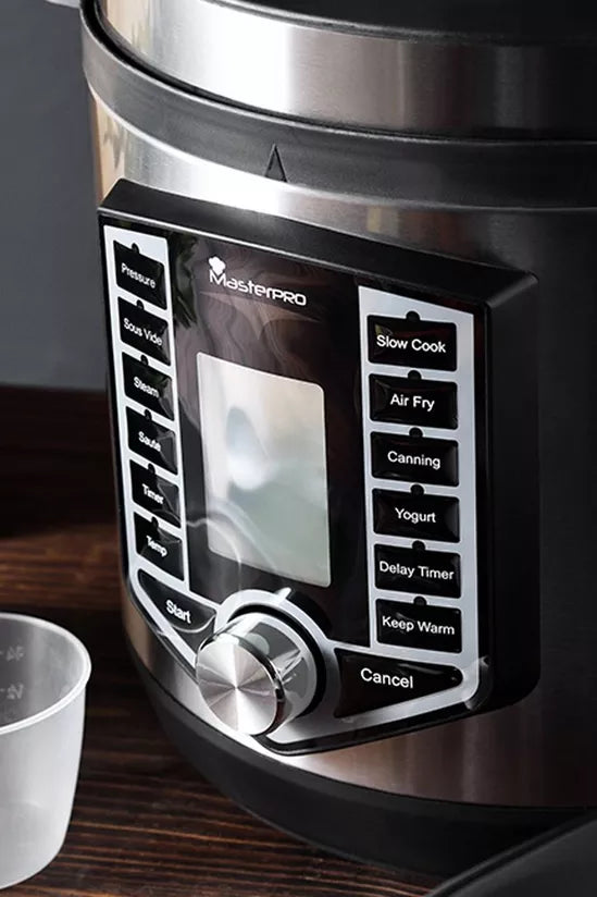 MasterPro Kitchen 2 in 1 Air Fryer & Pressure Cooker, 12 Function with Delivery & Recipe Book!