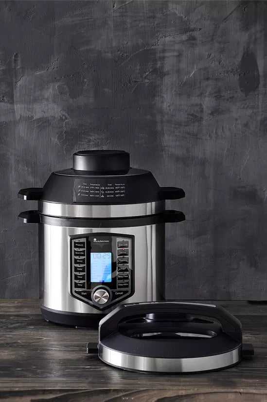 MasterPro Kitchen 2 in 1 Air Fryer & Pressure Cooker, 12 Function with Delivery & Recipe Book!