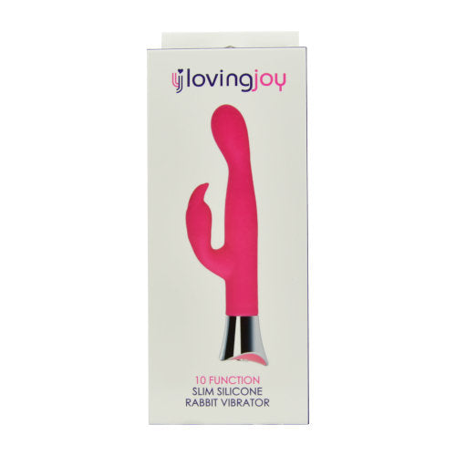 Generise Loving Joy 10 Function Slim Silicone Rabbit Vibe Pink