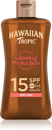 Hawaiian Tropic Glowing Protection SPF 15 Dry Oil 100ml – Water-Resistant, Coconut-Infused