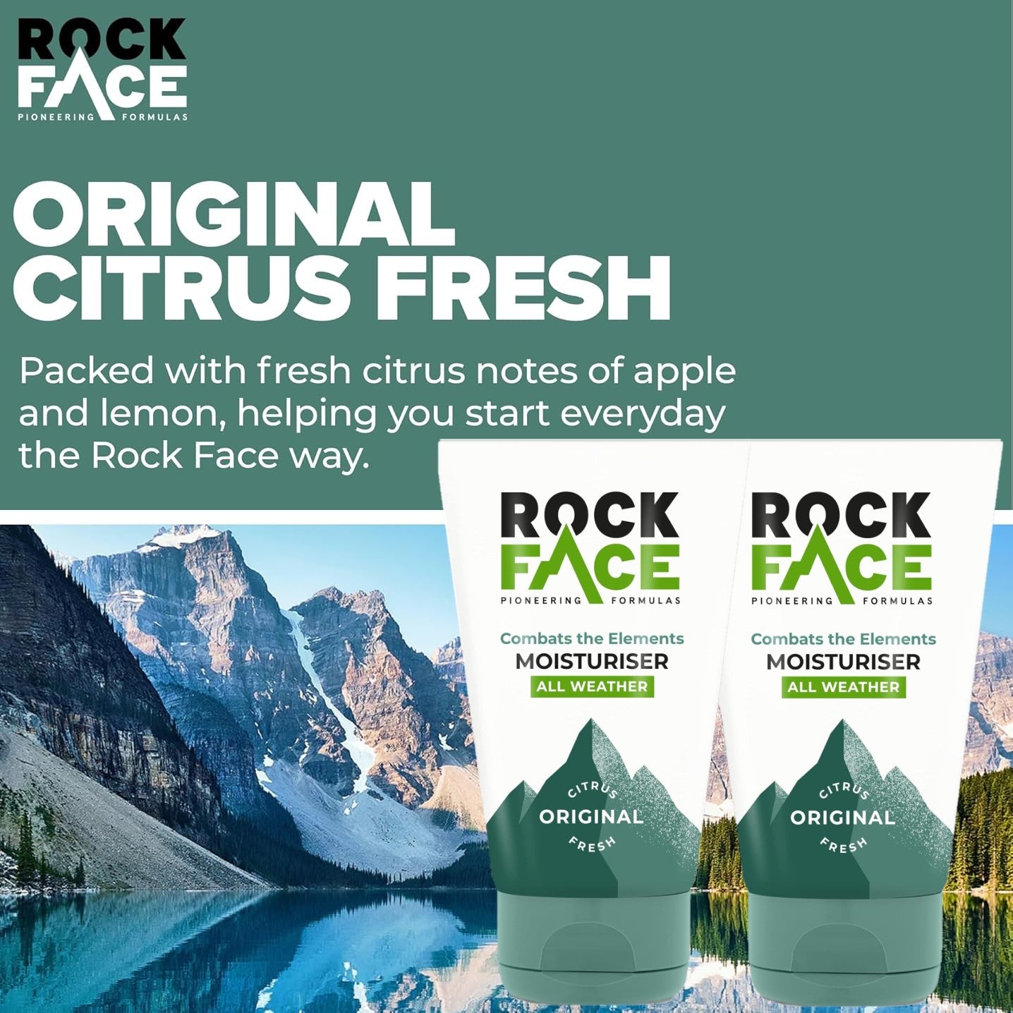 Rock Face All Weather Moisturiser 100ml – Citrus Fresh, Non-Greasy