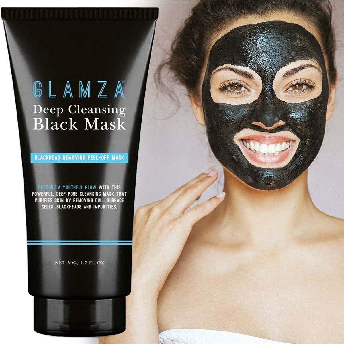 Glamza Blackhead Removing Peel Off Masks – Deep Cleansing & Pore Purifying