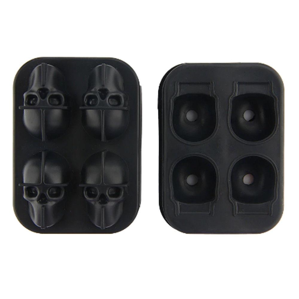 3D Silicone Skull Shape Ice Cube Trays