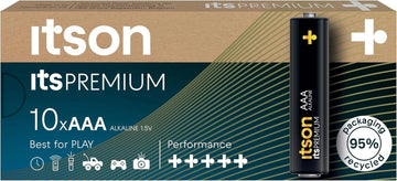 Itson - Power Alkaline AAA Battery 10 Pack
