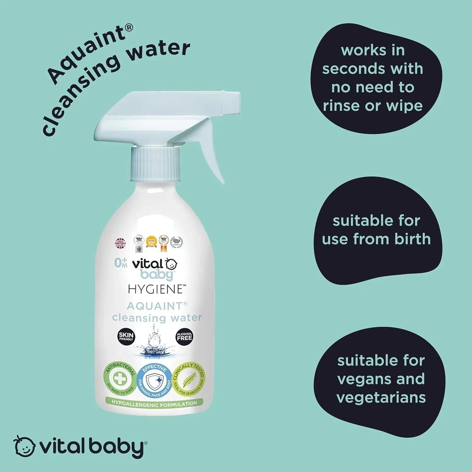 Vital Baby Aquaint Cleansing Water 500ml