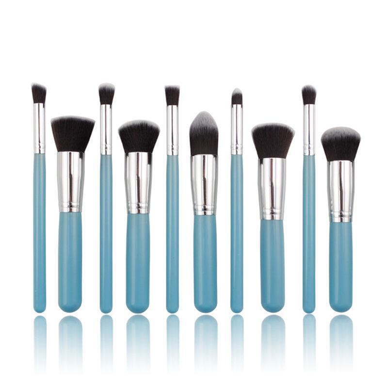 Glamza 10pc Makeup Brush Set – Blue